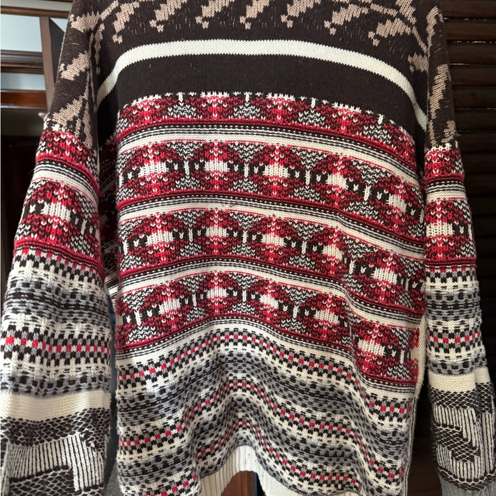 Pilcro Multicolor Patterned Cardigan Sweater Sz M… - image 4